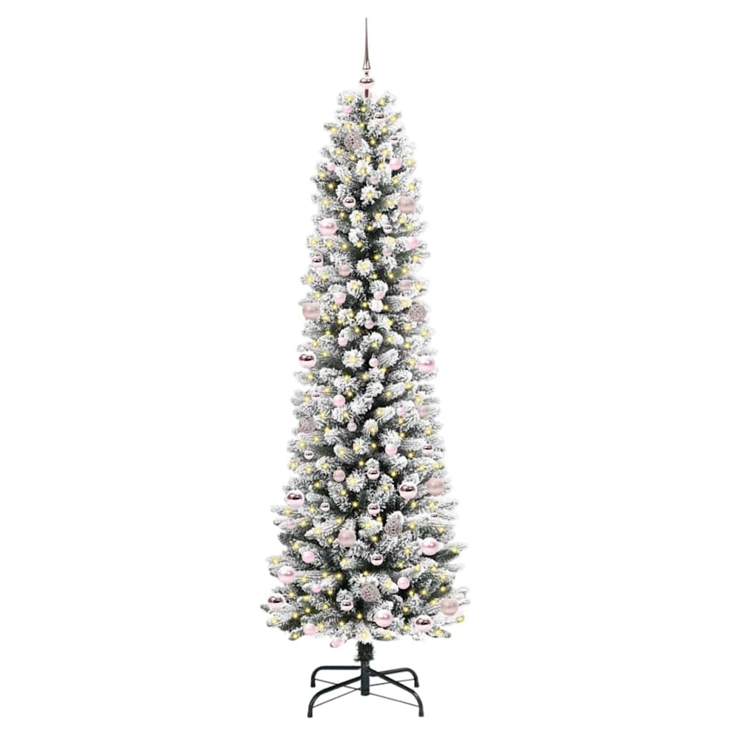 vidaXL Künstlicher Weihnachtsbaum mit 300 LEDs Grün und Weiß 240 cm 3396131