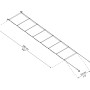 Technische Zeichnung: Palram Sonnensegel 3x5,46m für Terrassenüberdachung, Maße 290x54cm.