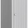 Biohort Geräteschrank Gr. 90, silber-metallic, mit Tür und Lüftungsschlitzen.