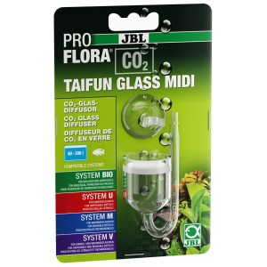 JBL Proflora CO2 Taifun Glass Midi, CO2-Diffusor für Aquarien von 40-300l.