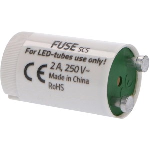 G13 Leuchtmittel Röhre, 18W, Detailaufnahme der Sicherung für LED Röhren.