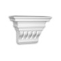 Weiße PROFHOME Konsole 483301 für Fassade, Außenstuck Zierelement, 36,6x18,1x27,2 cm.