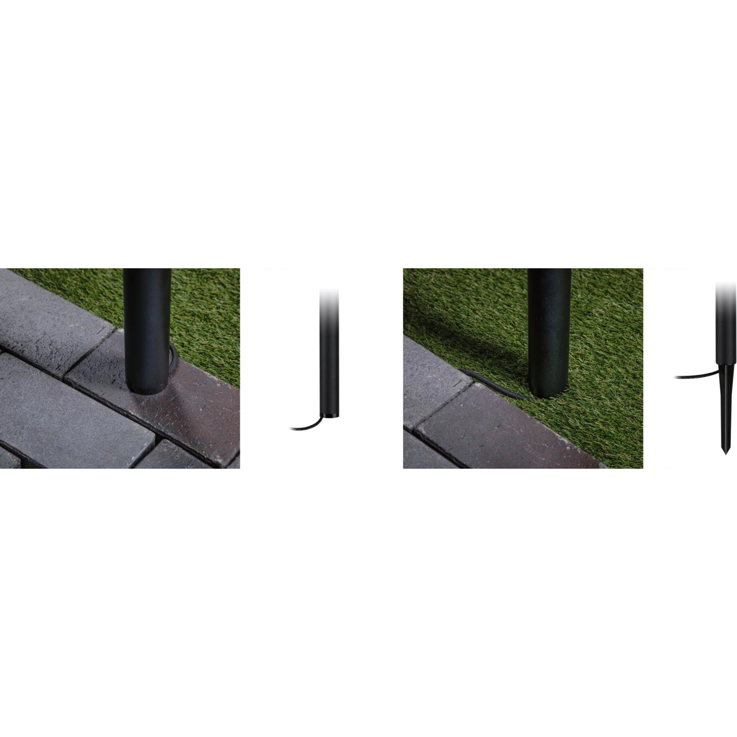 Paulmann Flarea P&S Poller, 20cm, schwarz, IP65. Außenleuchte für Garten und Wege.