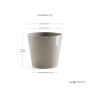 Ecopots Amsterdam Pflanztopf, braungrau, 30 cm. Ideal für Innen- und Außenbereich.