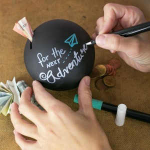 HMF 48924 Spardose Kugel mit Schlüssel Sparbüchse Durchmesser 10 cm