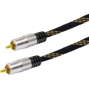 Schwaiger Cinchkabel AC3 HQ 1,5m, vergoldete Stecker, für Audioübertragung.