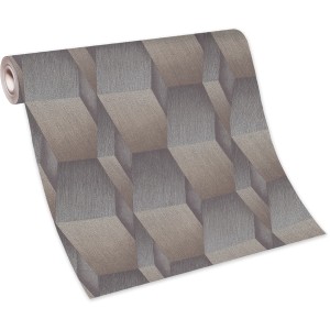 Erismann Vliestapete Guido Maria Kretschmer mit Grafikmuster in Gold und Grau.