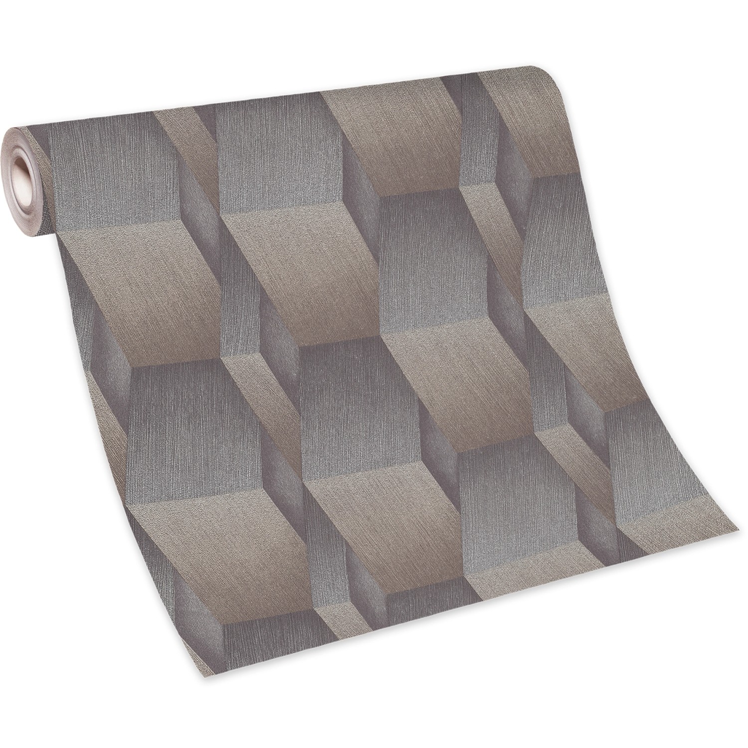 Erismann Vliestapete Guido Maria Kretschmer mit Grafikmuster in Gold und Grau.