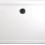 Rechteckige, extraflache Schulte Duschwanne, 160x90 cm, aus Sanitär-Acryl mit Ablauf.
