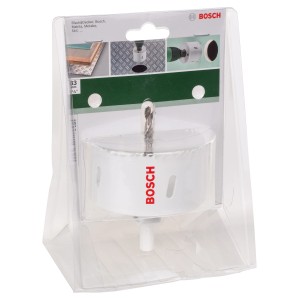 Bosch Bimetall Lochsäge 83 mm im Blister, geeignet für Holz, Metall und Kunststoff.