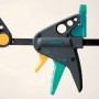 Wolfcraft Einhandzwinge EHZ Pro 65-300, Spannwerkzeug zum einhändigen Spannen und Spreizen.
