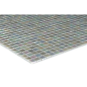 Mosaik Glas Mini Light Grey, 29,6x29,6 cm, für Küche & Bad. Lichtgraue Mosaikfliesen.