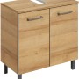 Pelipal Waschbeckenunterschrank Quickset 919, Riviera Eiche, 60 cm breit.