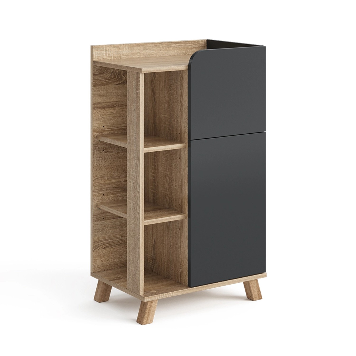 Vicco Unterschrank Karen Anthrazit/Sonoma 50 x 90 cm mit Tür und Schublade