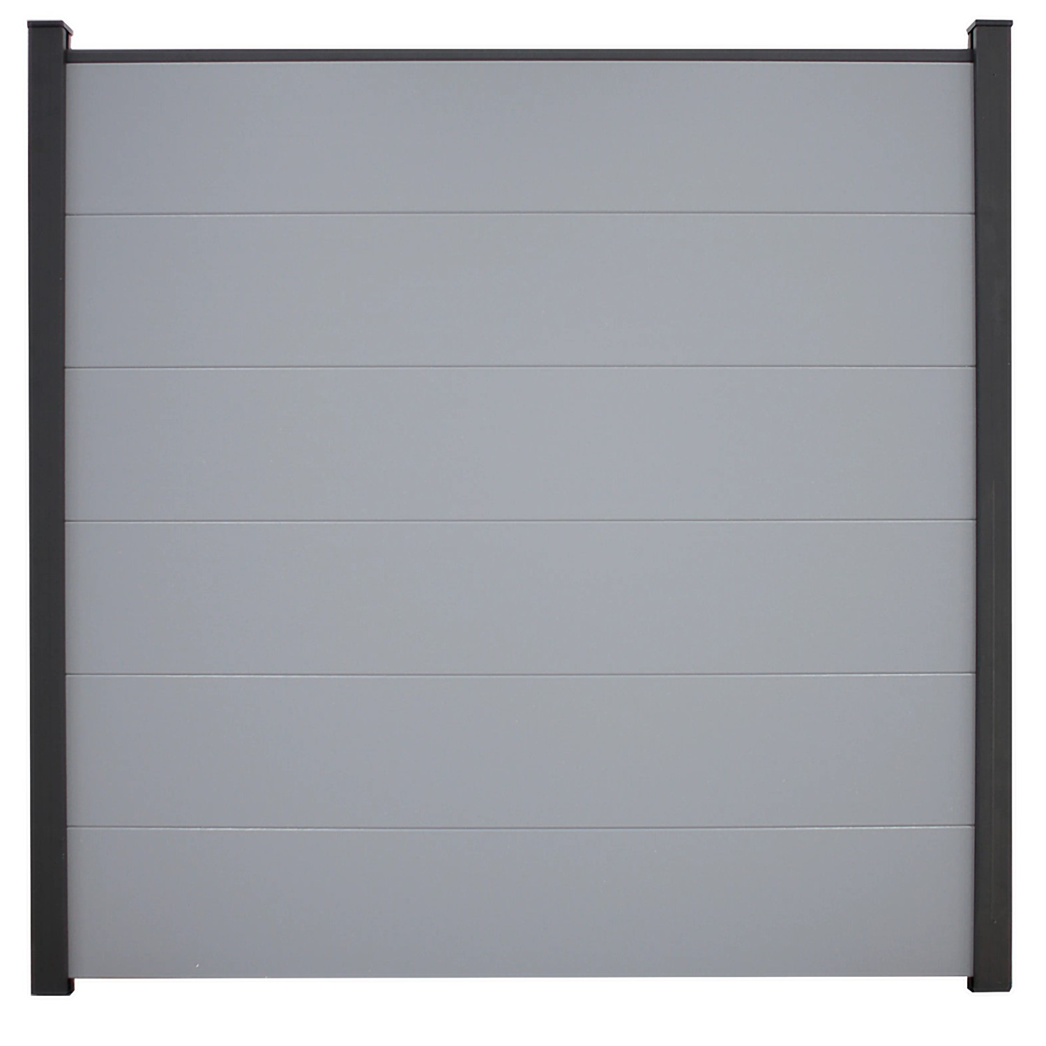 GroJa Steckzaun BasicLine PVC 180 cm x 180 cm Silbergrau