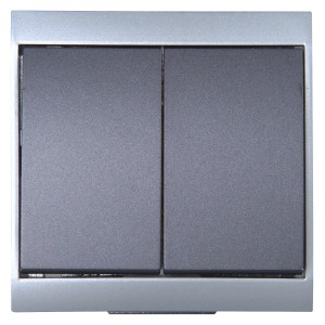 Kopp Wechselschalter Malta, Anthrazit, für Unterputzmontage.