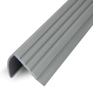 Graues KARAT Stufenkantenprofil Michigan, Treppenkantenprofil, 45x42x1200 mm.