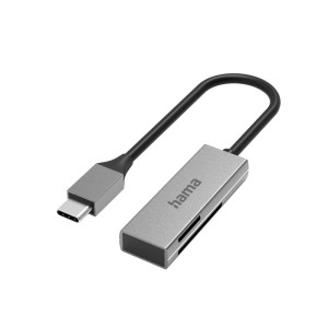 Hama USB-Kartenleser USB-C 3.0 aus Aluminium für SD/MicroSD Karten.
