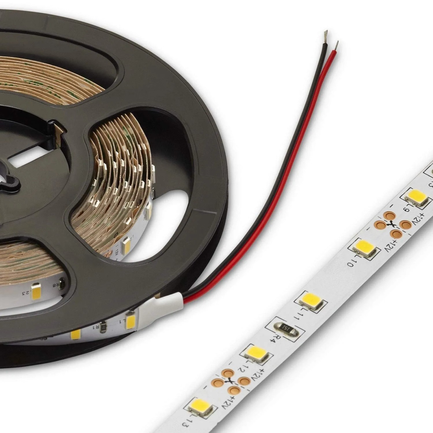 SOTECH LED Stripe 12 VDC 5m Kaltweiß 6500K Breite 8 mm Kürzbar & Dimmbar