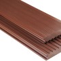 Braune Kovalex WPC Terrassendiele Vollprofil, geriffelte Oberfläche.