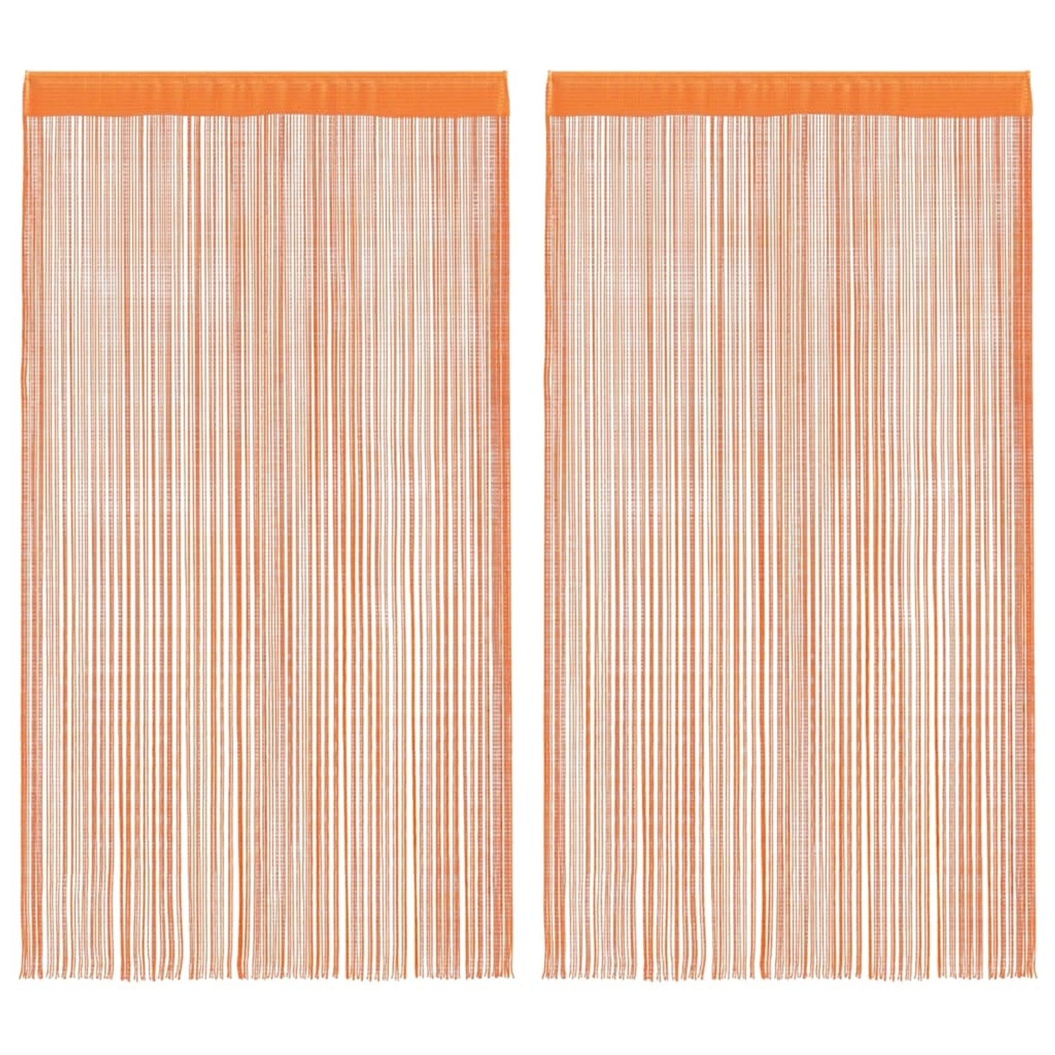 vidaXL Fadenvorhänge 2 Stk Orange 100x250 cm 4102043 günstig online kaufen