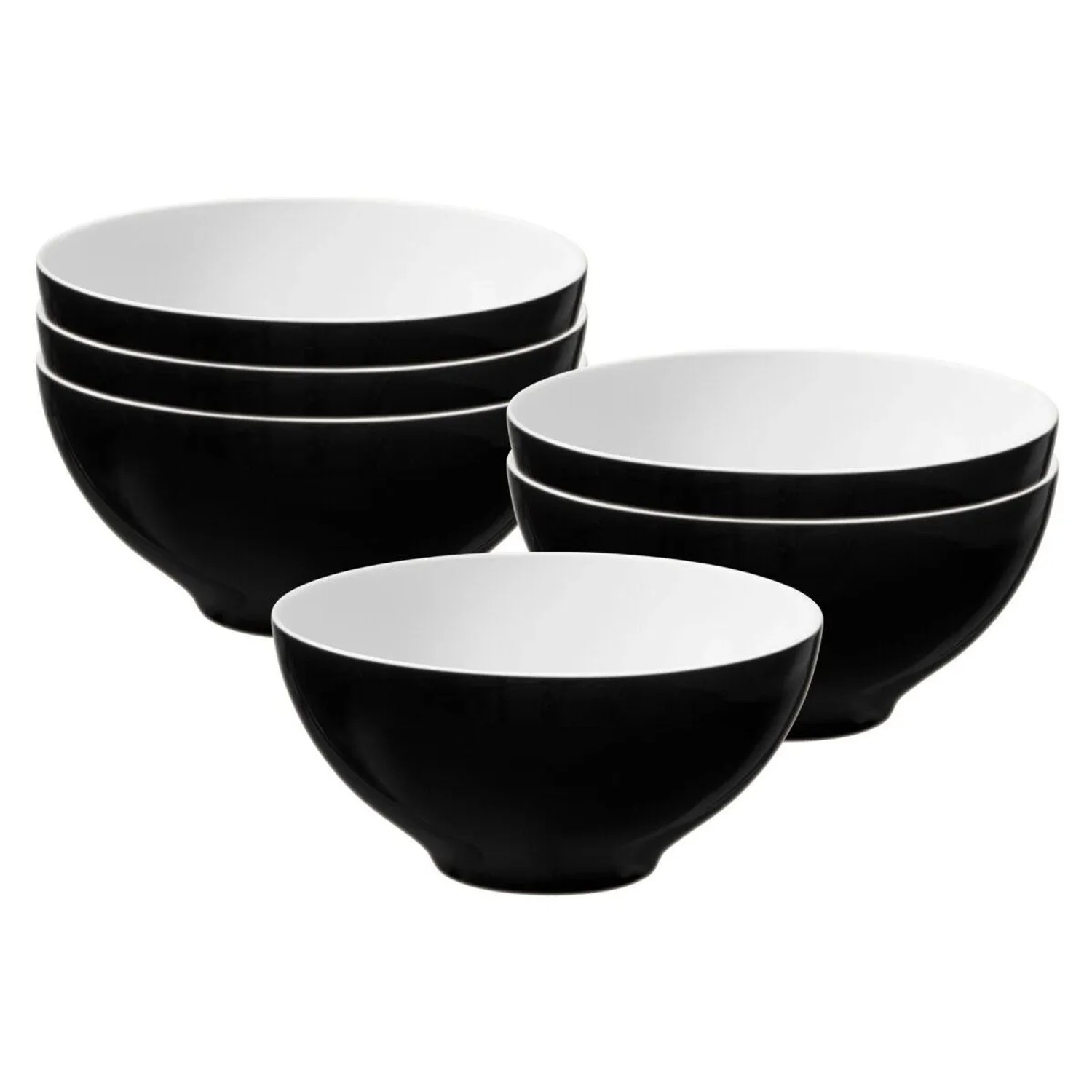 Seltmann Weiden Life Fashion Schüssel 15,5 cm 6er Set Glamorous Black