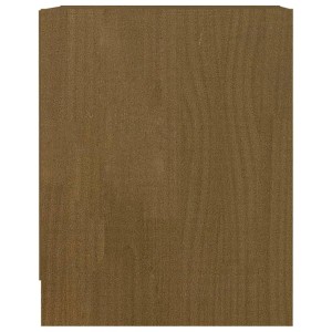 Nachttisch Honigbraun, 35,5x33,5x41,5 cm, aus massivem Kiefernholz.