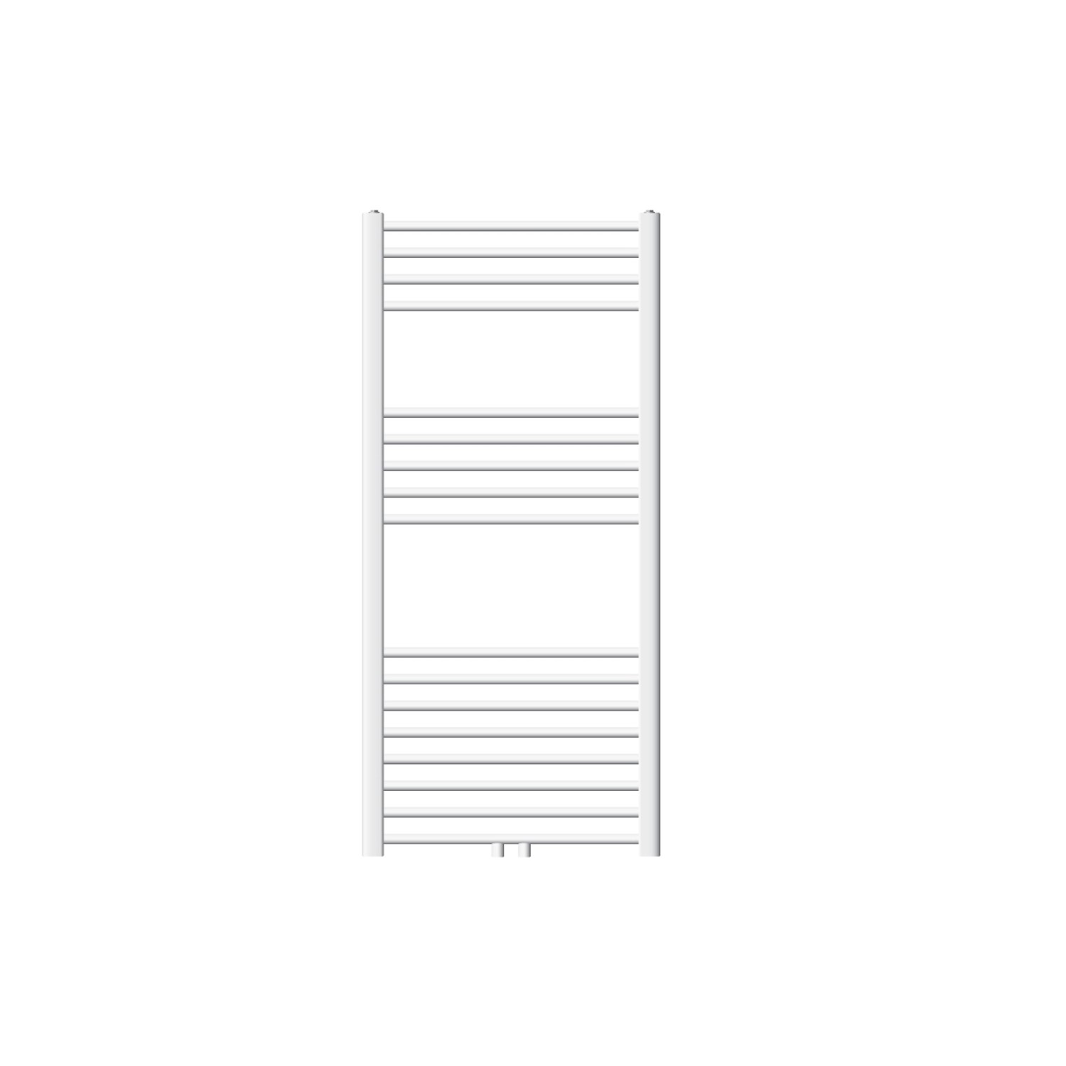 LuxeBath Badheizkörper 600 x 1200 mm Weiß Gebogen mit Mittelanschluss günstig online kaufen