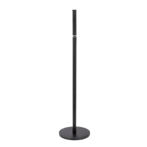 Schwarzer WENKO Stand Toilettenpapierhalter für bis zu 5 Rollen, minimalistisches Design.