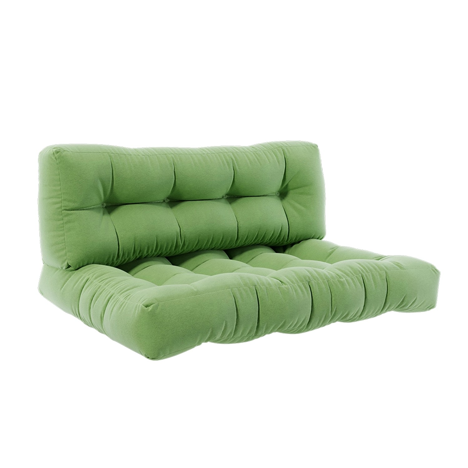 Vicco Palettenkissen Set Grün 120 x 80 cm 2 Teile Flocken