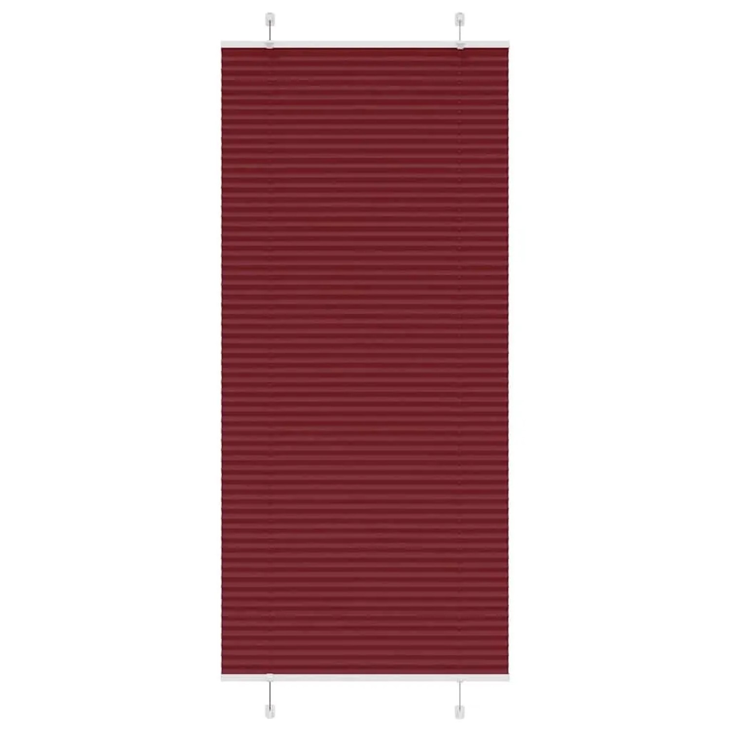 vidaXL Plissee Bordeauxrot 90x200 cm Stoffbreite 89,4 cm Polyester 4015260 günstig online kaufen