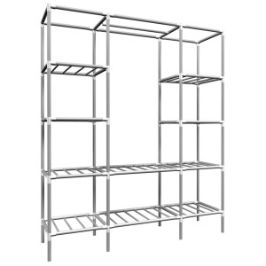 eyepower XXL Kleiderschrank, offenes Regalsystem mit Ablageflächen und Kleiderstange, ca. 178x148x45cm.