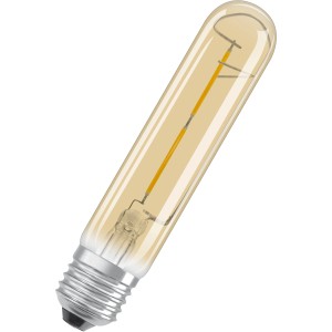 Osram LED-Leuchtmittel E27 in Röhrenform, 2,5W, warmes Licht. Ideal für Wohnräume.