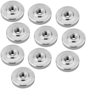 SOTECH 10er Set Rändelmutter M5 Edelstahl V2A SS304 Flache Form DIN 467 Griffmutter