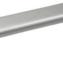 Alufarbener Möbelgriff aus Kunststoff, Lochabstand 96 mm.