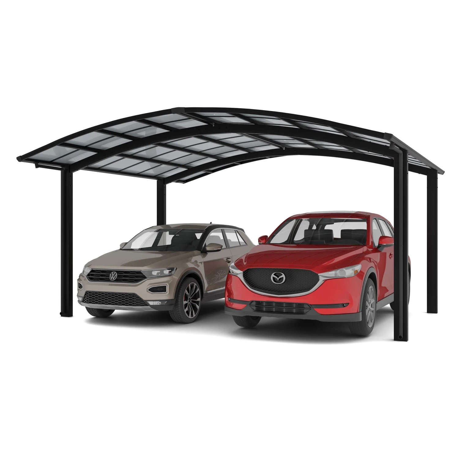 Ximax Alu Doppelcarport Portoforte Typ 60 Schwarz 542 x 495 cm Sonderfertig günstig online kaufen