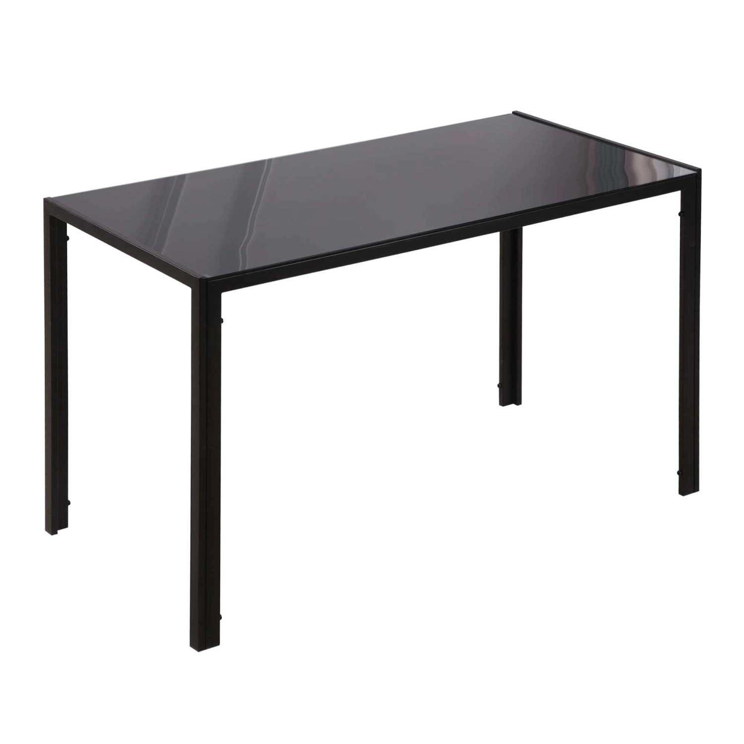 HOMCOM Esstisch für 4 Personen mit Tischplatte Metall Schwarz 120 x 60 x 75 günstig online kaufen