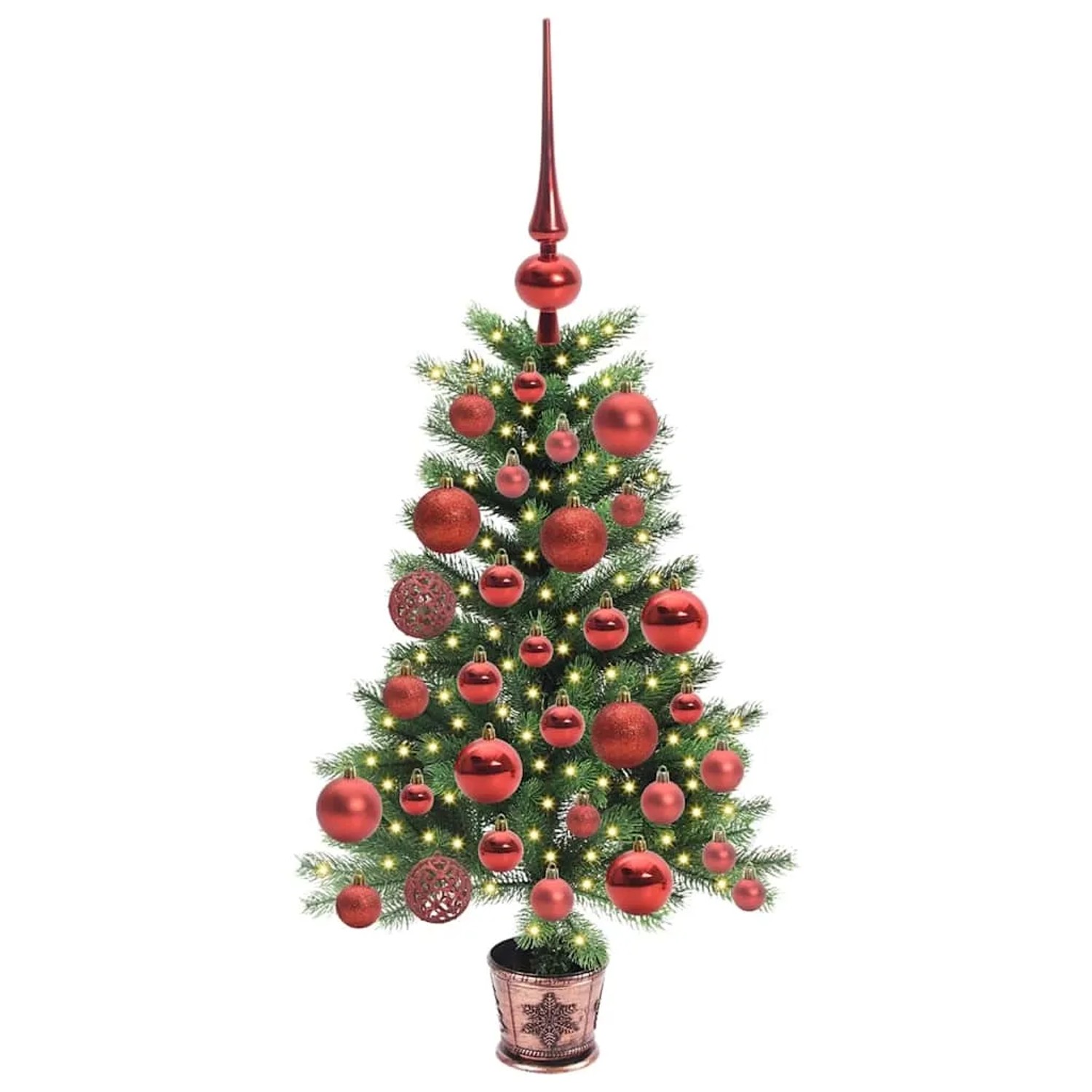 vidaXL Weihnachtsbaum mit 150 LEDs mit Ständer Grün 65 cm PE 3396291