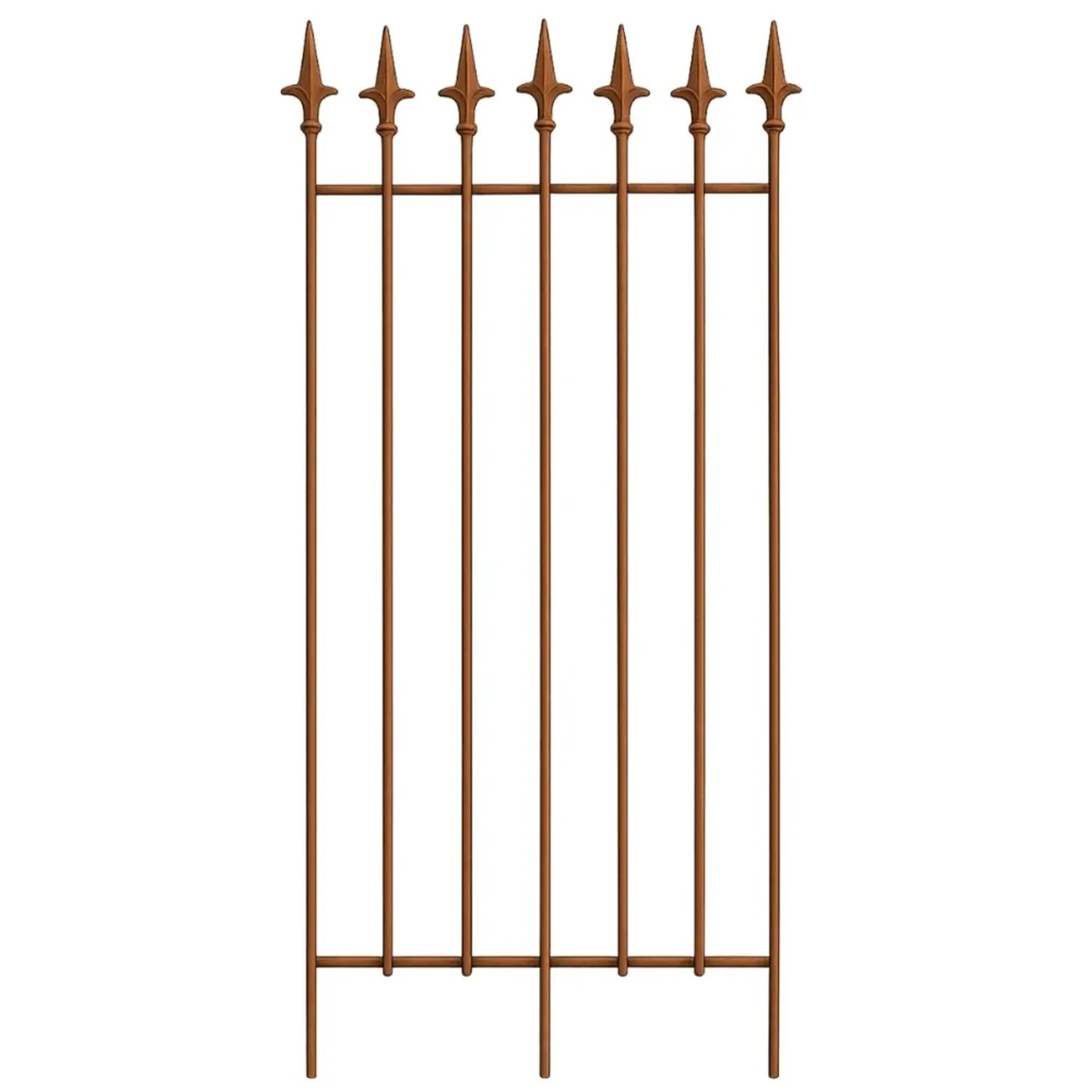 DELUKE Rankgitter FREYA 50x0,7x100cm Metall Antik-Braun Rankhilfe Kletterpflanzen Gartendekoration