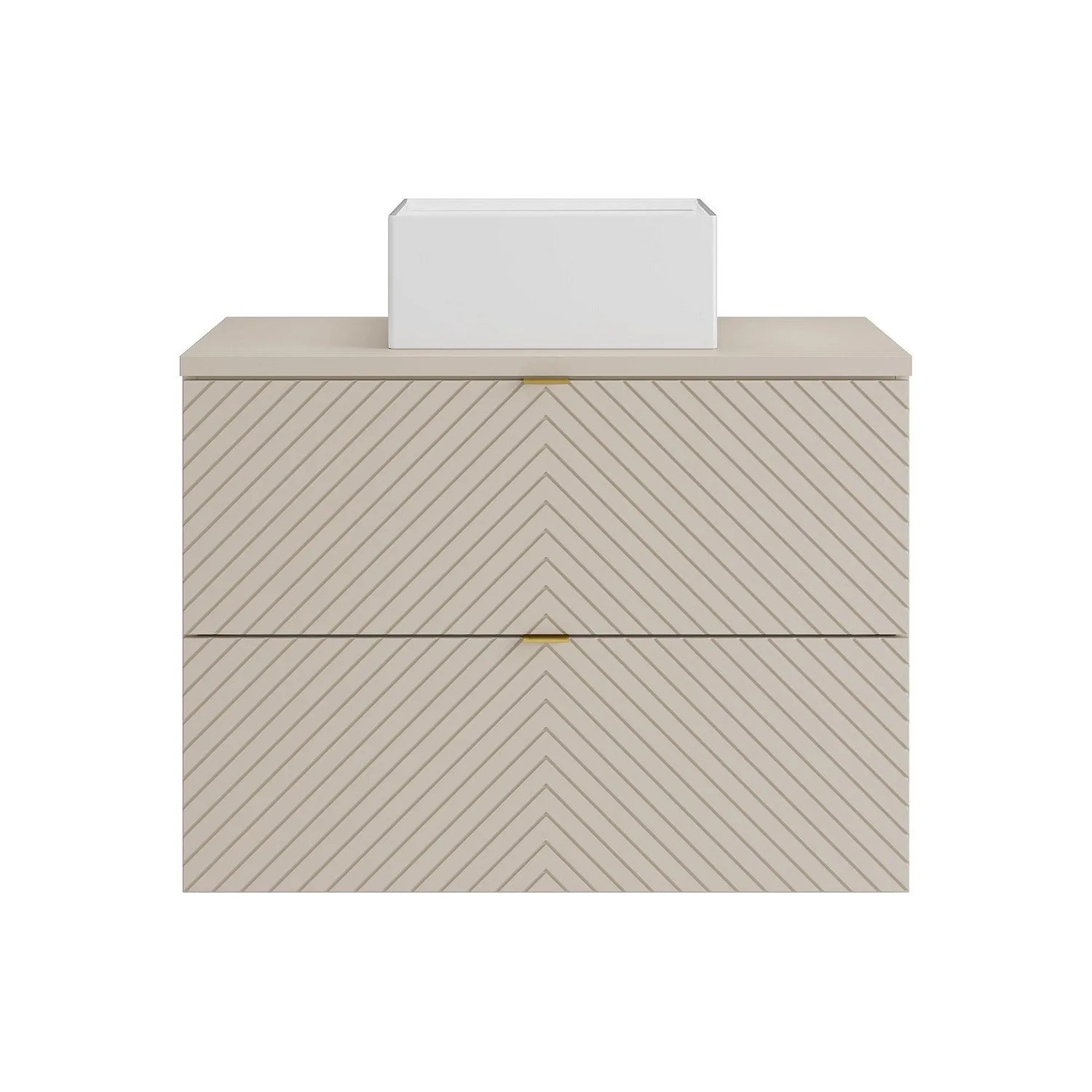 Vente-unique Einzelwaschtisch Dorioni Beige 80 cm