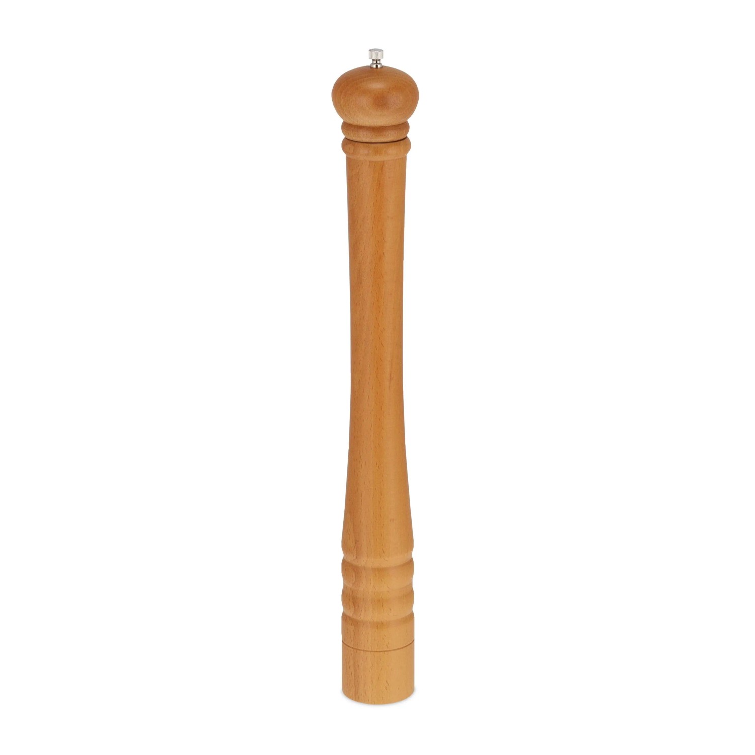 Relaxdays Salz- und Pfeffermühle Holz Keramik Natur XXL Nachfüllbar 51,5 cm x ø 6 cm 0,6 kg