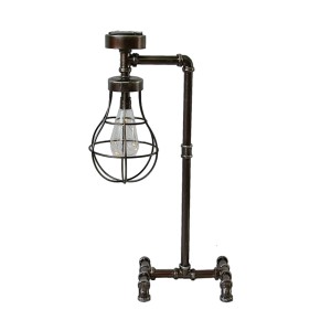 Braune DELUKE Solar-Stehlampe TURIN aus Stahl, 59 cm hoch, für Garten und Terrasse.