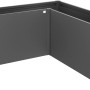 Biohort Belvedere Maxi Pflanzbeet, dunkelgrau-metallic, L-Form, ideal für Garten und Balkon.