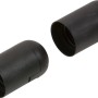 Zwei schwarze E27 Lampenfassungen aus Kunststoff für Lampeninstallation.