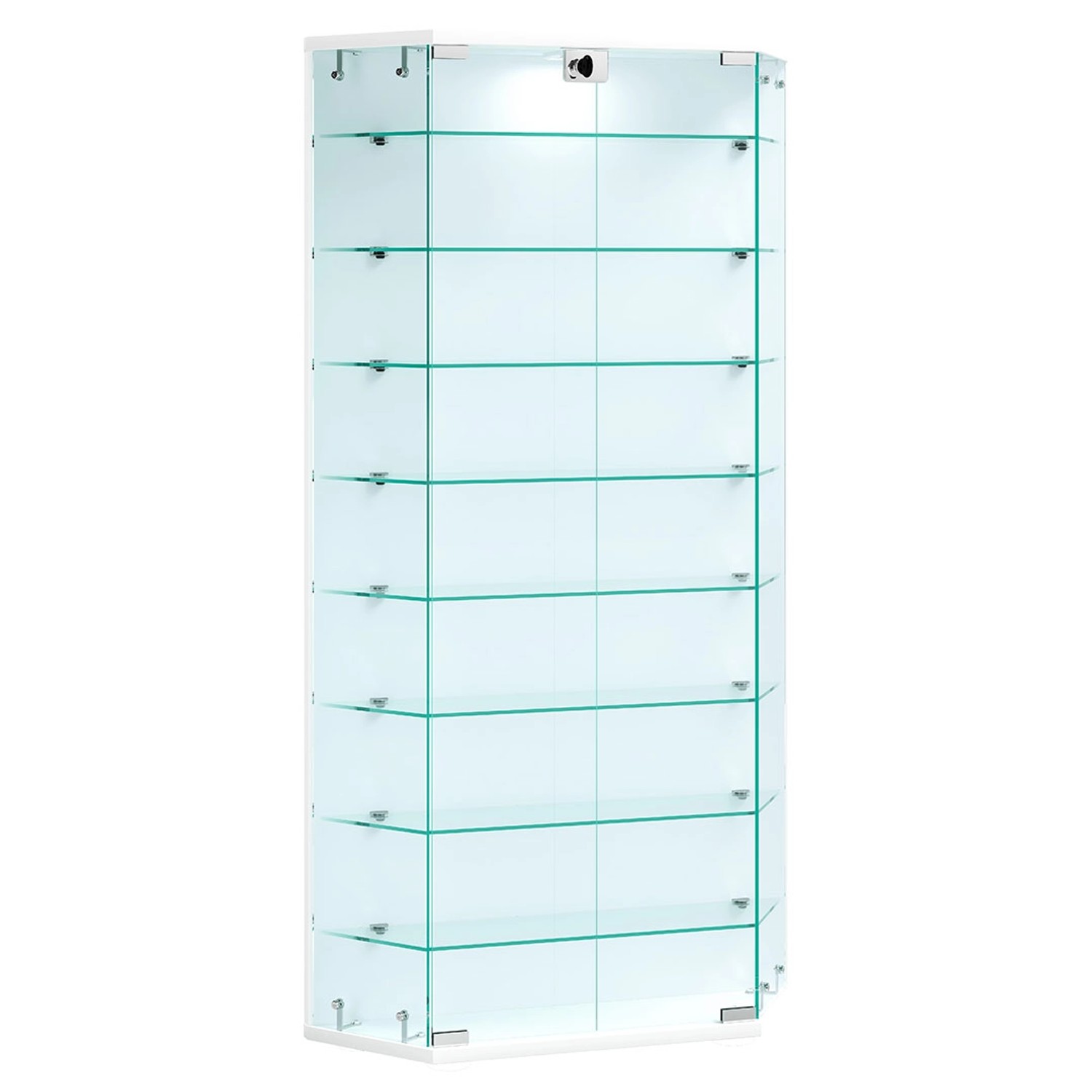 ebuy24 BenilaXL Vitrinenschrank Wandhängend 2 Türen Weiß günstig online kaufen