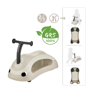 Globber Walk n'Roll 2in1 Lauflernwagen Schiebeauto Rutschauto Werkzeugloser Umbau Kippsicher Kokos Weiß