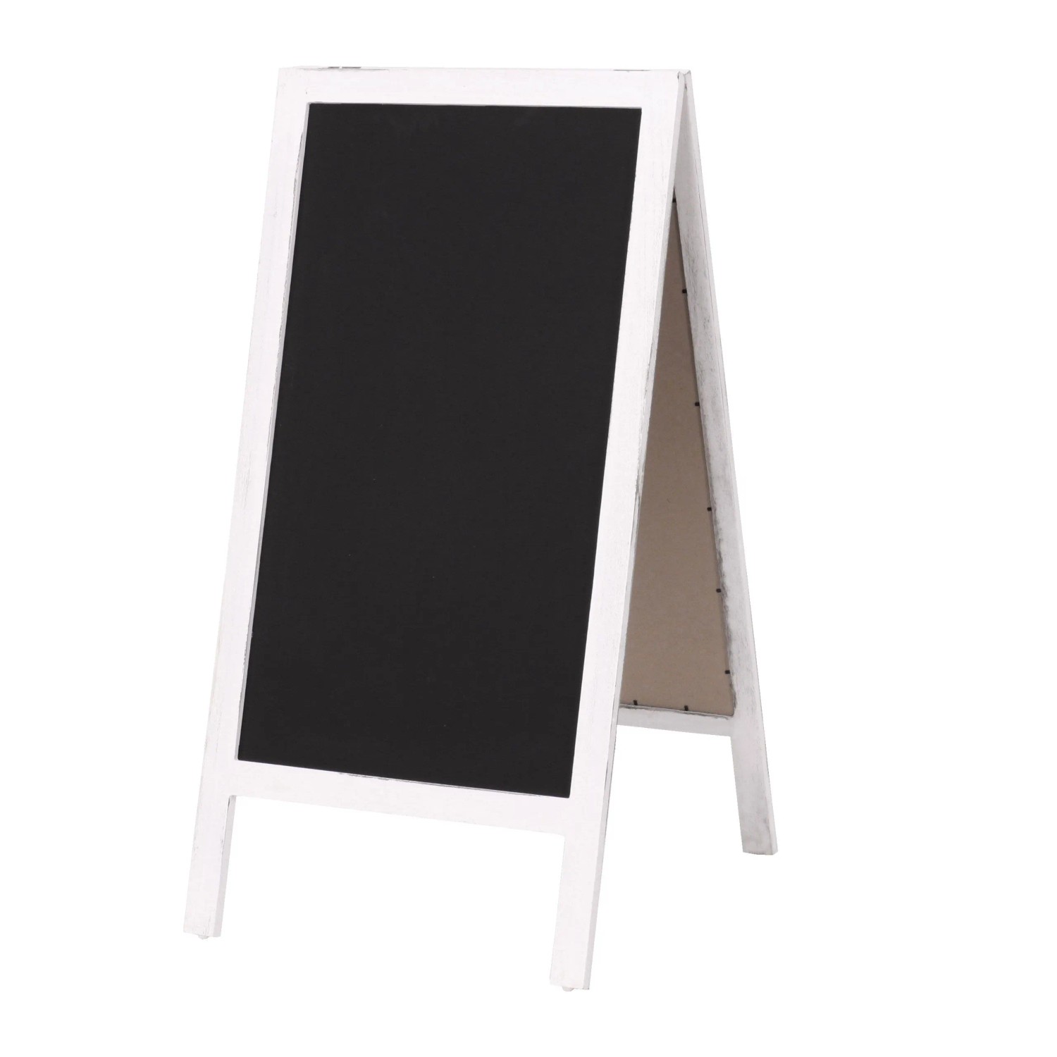 MCW XL Werbetafel C17 2 Schreibflächen Klappbar 100x50cm Weiß Shabby