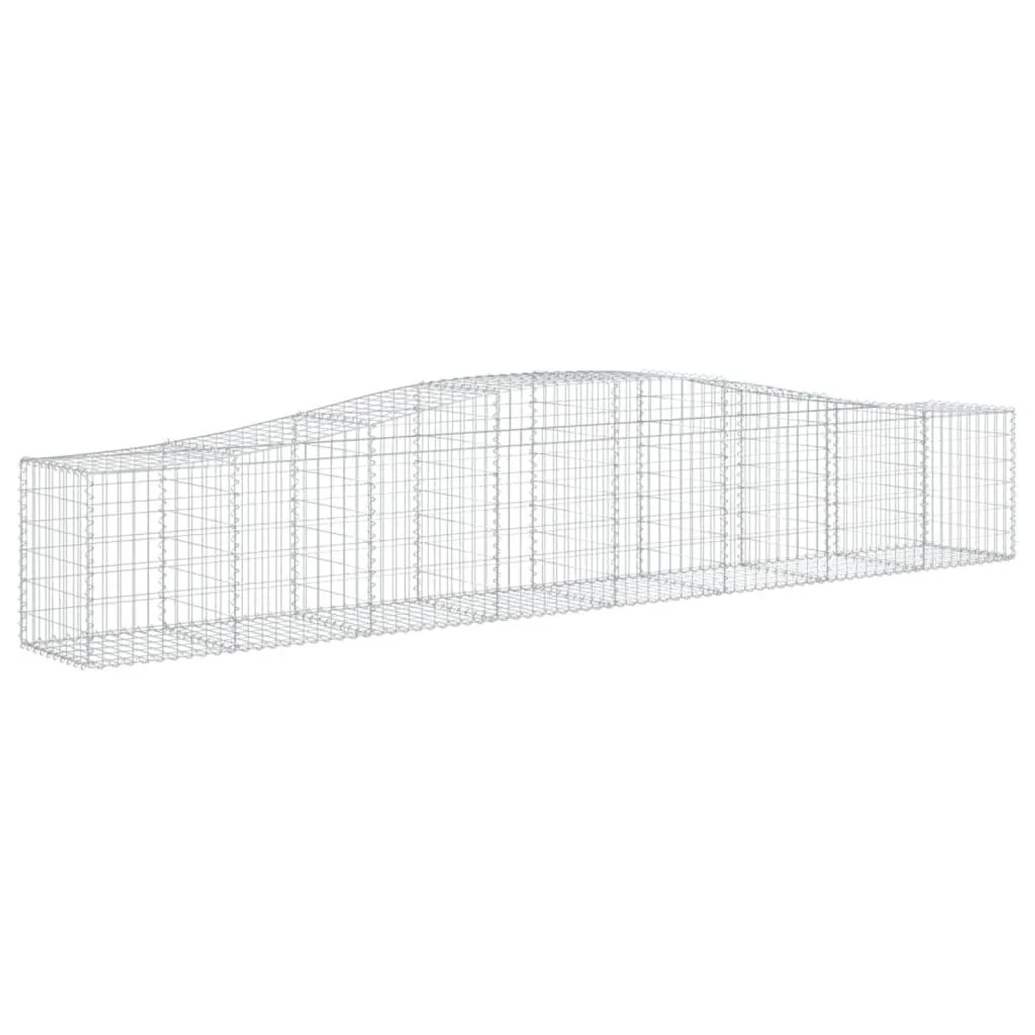 vidaXL Gabionen mit Hochbogen 5 Stk 400x50x60/80cm Verzinktes Eisen 3145933
