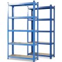 KARAT Schwerlastregal Lakota 2er Set Traglast bis 875 kg Blau 150 x 75 x 30 cm