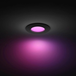 Philips Hue LED-Einbauleuchte Slim White & Color Ambiance Ø 9 cm Schwarz 3 Stück